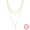 Sterling Silver Cross Pendant Design Necklace