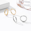 Women's Sterling Silver Glossy Earrings