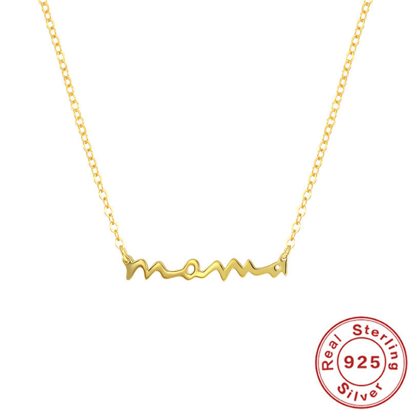 S925 Sterling Silver Letter Necklace