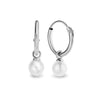 Sterling Silver Pearl Pendant Earrings
