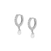 Sterling Silver Pearl Pendant Earrings