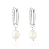 Sterling Silver Pearl Pendant Earrings