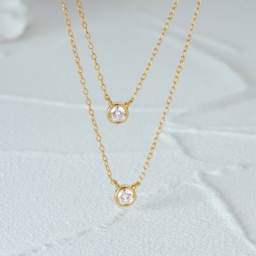 Sterling Silver Double-layer Necklace