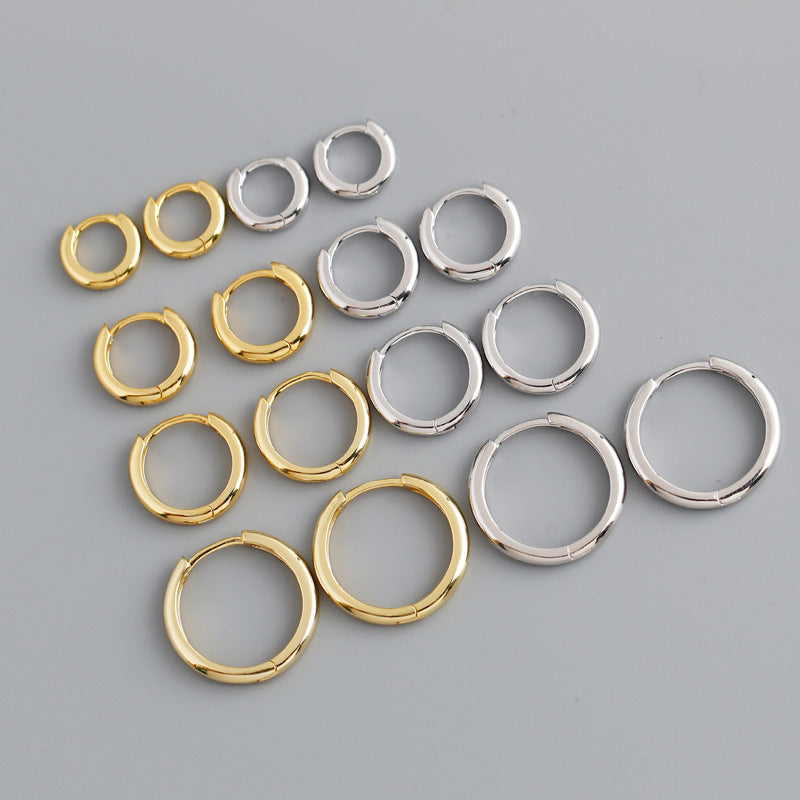 Sterling Silver Ear Buckle Earrings