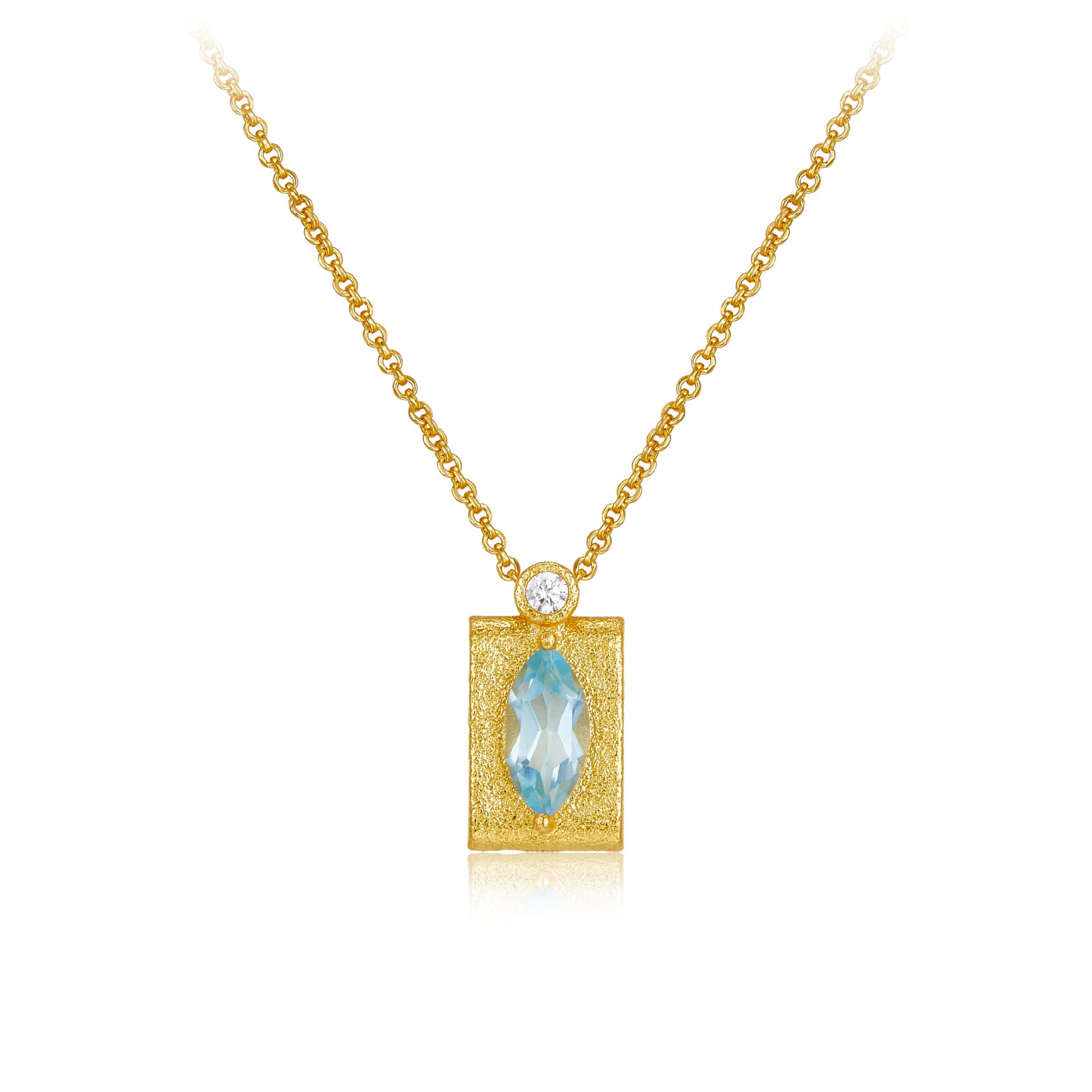 925 Sterling Silver Topaz Necklace