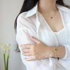 Sterling Silver Green Square Bracelet