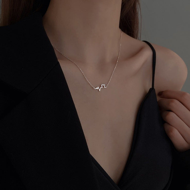 Sterling Silver Love Heart Beating Necklace