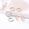 Women's Sterling Silver Glossy Earrings
