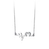 Sterling Silver Love Heart Beating Necklace