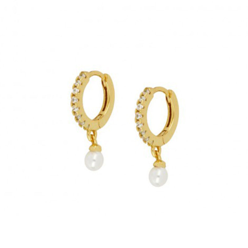 Sterling Silver Pearl Pendant Earrings