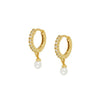 Sterling Silver Pearl Pendant Earrings