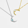 S925 Sterling Silver Moon Necklace