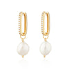 Sterling Silver Pearl Pendant Earrings