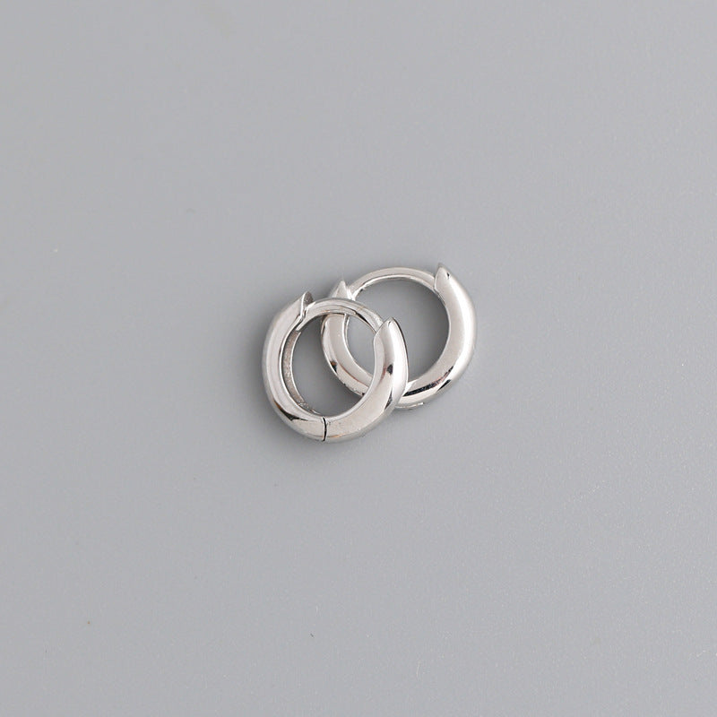 Sterling Silver Ear Buckle Earrings