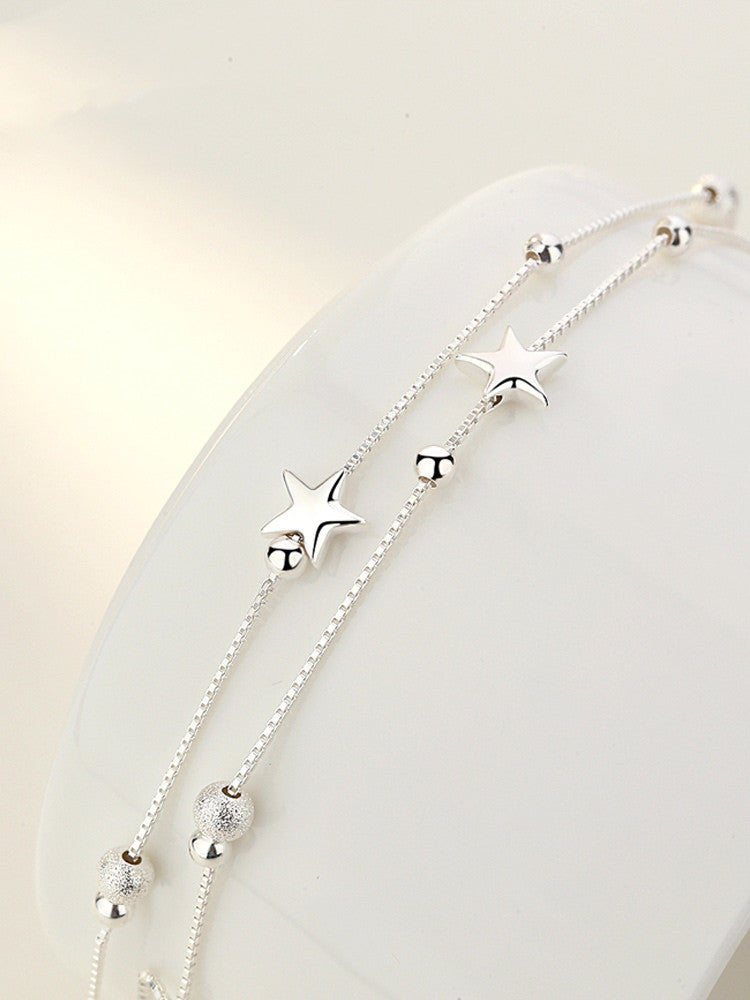 Sterling Silver women Star Bracelet